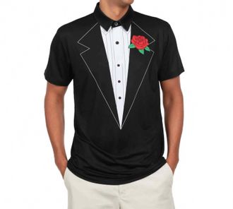 Tipsy Elves Mens Unique Bachelor Party Golf Polo In Black