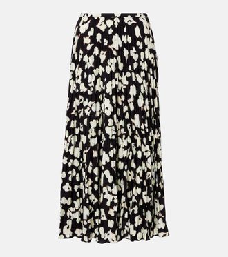 Proenza Schouler White Label Runa printed twill midi skirt