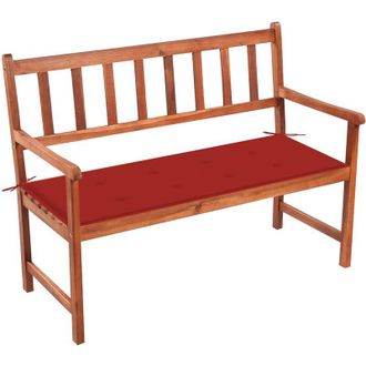 vidaXL Banco De Jard&iacute;n Con Coj&iacute;n Madera Maciza De Acacia 120 Cm Vidaxl