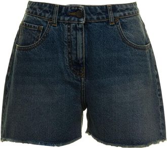 Palm Angels Blue Denim Shorts