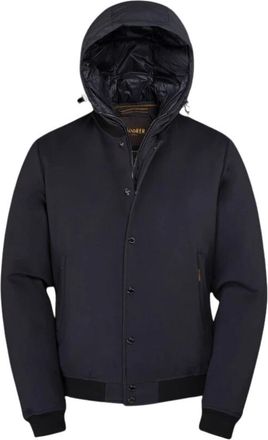 Moorer Callum-tz Jacket - Heren - Gewatteerde jassen - Blauw - M - Leer - Jassen