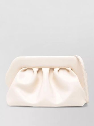 Themoir&egrave; bios ruched vegan leather clutch bag