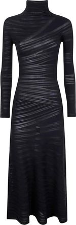 Giorgio Armani Mini-jurk met hoge hals - Zwart