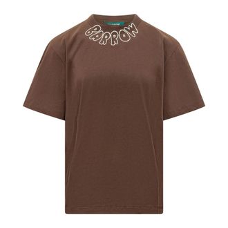 Barrow Barrow, Tops, Heren, Bruin, S, Katoen, Jersey T-shirt