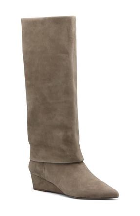 Charles by Charles David Perez Knee High Wedge Boot in Truffle-Ks at Nordstrom, Size 5.5