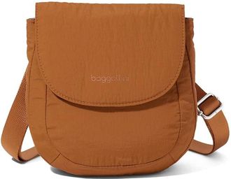 Baggallini Swift Flap Mini Crossbody Cross Body Womens Handbags B-lite Caramel, Nylon