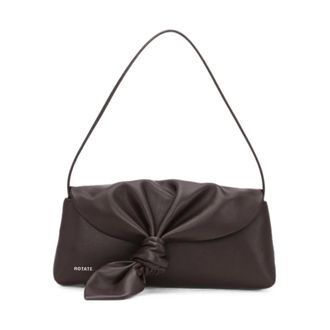 Rotate Rotate Birger Christensen, Tassen, Dames, Bruin, ONE Size, Leer, Leren Knoop Sjaal Tas