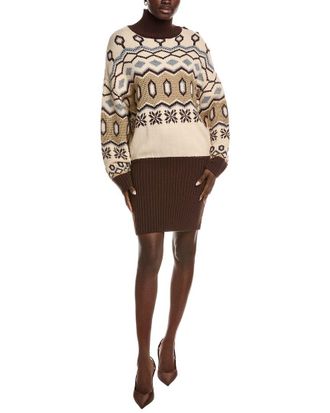 Retrof&ecirc;te Goldie Wool-Blend Sweaterdress