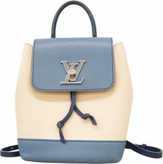 Louis Vuitton Beige Blue Backpack (Pre-Owned)