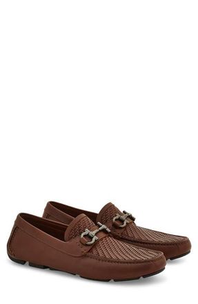 Ferragamo Parigi Bit Driving Shoe in Midbrown at Nordstrom, Size 11.5