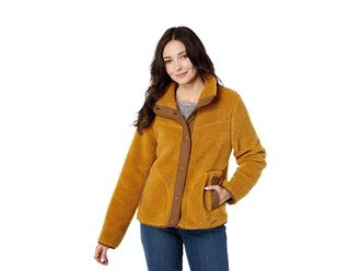 L.L.Bean Beans Sherpa Fleece Jacket Womens Coat Antique Gold : XXS, Polyester/Nylon/Fleece