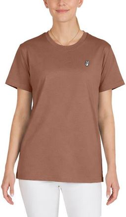 Dalix Womens Peace Sign Jersey Relaxed Tee in Chestnut at Nordstrom, Size Xx-Large