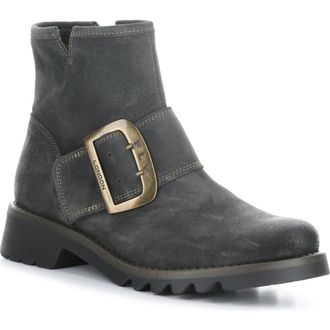 FLY London Rily Bootie in 008 Diesel Oil Suede at Nordstrom Rack, Size 7-7.5Us / 38Eu