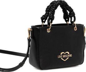 Love Moschino top-handle logo tote bag - Black