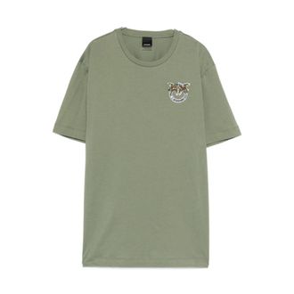 Pinko T-Shirts, female, Green, Size: XS Pinko T-shirts and Polos Green