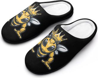 Generic Funny Strong Bees Womens Slippers Winter Warm House Shoes Indoor Outdoor Hotel Slipper