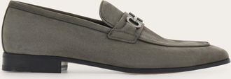 Ferragamo Men Moccasin with Gancini ornament Grey Size 10.5