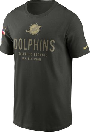 Nike Miami Dolphins Salute to Service Sideline Primary Edge Nike Mens Dri-FIT NFL T-Shirt in Green | 02ET3JGA2J-Q27