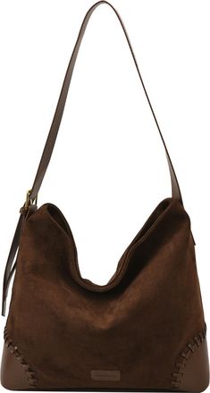 Generic Women Faux Suede Woven Shoulder Bag Large Capacity Casual Tote Crossbody Handbag Stylish Travel and Date Bag