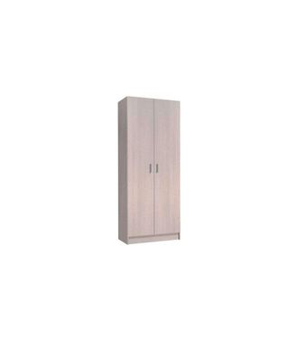 F.R.S. Armario Multiusos Milan En Acabado Roble De 2 Puertas Y 3 Estantes 58.5 Cm(ancho) 180 Cm(altura) 37 Cm(fondo)