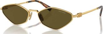Miu Miu Stijlvolle Zonnebrillen Dagelijks Gebruik - unisex - Zonnebrillen - Geel - 56 MM - Accessoires