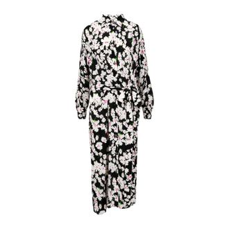 Msgm Shirt Dresses, female, Multicolor, Size: XS Floral Print Cotton Dress with High Neck