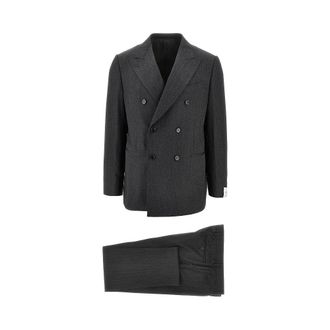 Caruso Wool double-breasted Norma suit Man 50