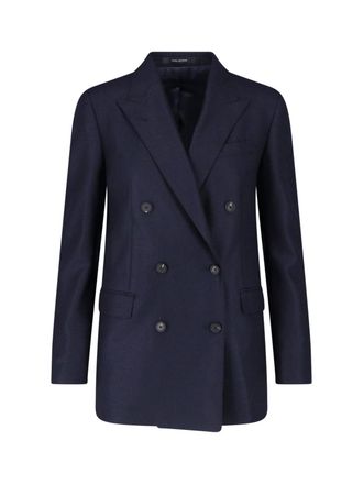 Tagliatore J-Jasmine Navy Blue Virgin Wool Double-Breasted Blazer