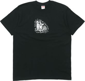 SUPREME FW19 Week 17 Eat Me Tee Kitten Printing Short Sleeve Unisex Black SUP-FW19-10916