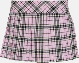 Giuseppe Di Morabito Checked wool miniskirt