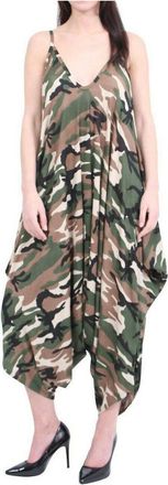 Generic Womens Hareems V Neck Harems Dress All in One Jumpsuit Romper Ladies Plus Size (Camouflage, One Size)