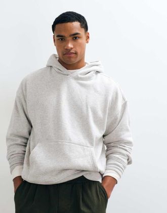 Abercrombie & Fitch hoodie essenziale in grigio chiaro