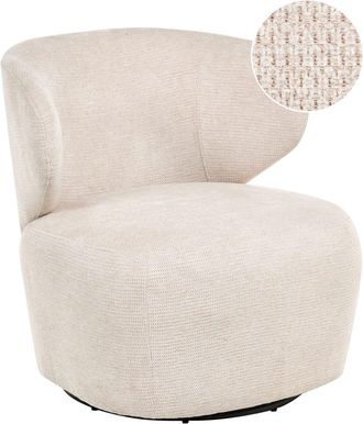 Beliani Sill&oacute;n giratorio Tela Beige