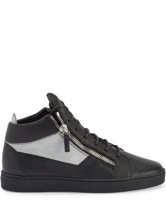 Giuseppe Zanotti Kriss leather mid-top sneakers - Black