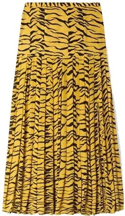 Rixo Yellow Tiger Print Rose Skirt Size XXS