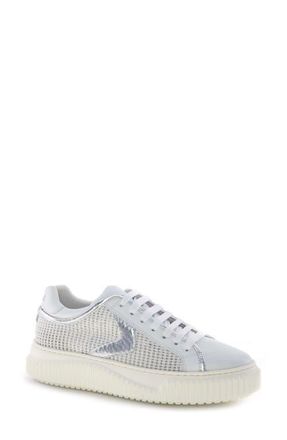 Voile Blanche Herika Mesh Sneaker in White Silver at Nordstrom, Size 11Us