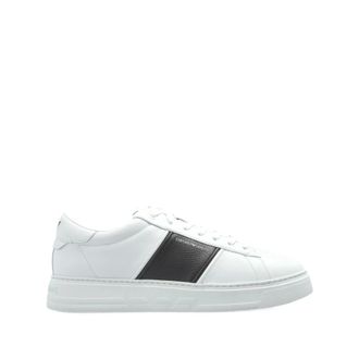 Emporio Armani Sneaker Blanco Banda Marino Logo - Heren - Sneakers - Wit - 45 EU - Schoenen