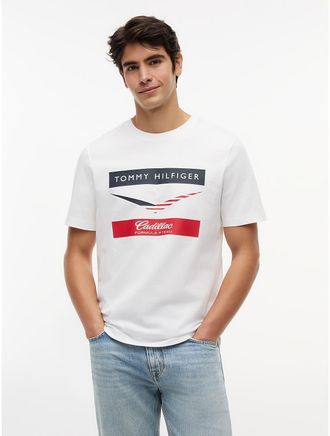 Tommy Hilfiger Mens Tommy x Cadillac F1 Team Chevron T-Shirt - White - XS