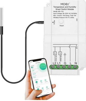 OEM Transmisor Wifi Con Sensor De Temperatura, Medici&oacute;n Remota De Temperatura, Termostato Tuya Moes