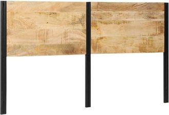 vidaXL Headboard 180 cm Solid Wood Mango and Iron Vidaxl