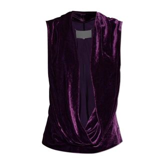 Maison Margiela Dames, Tops, Paars, Maat: XS Zijde