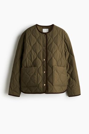 H&M Steppjacke - Dunkles Khakigr&uuml;n