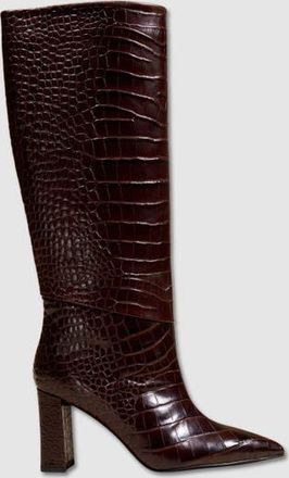 Mi-Mai Wassily Croc-style Long Boot in Chocolate at Nordstrom, Size 10