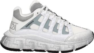 Versace Fabric Athletic Sneakers - Dames - Sneakers - Wit - 39 EU - Leer - Schoenen