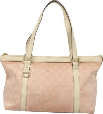 Gucci Gg Canvas Pink Canvas Handbag (Pre-Owned)