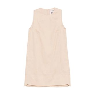 Semicouture Vestido L&iacute;nea A sin Mangas - Dresses - Mujer - Beige - M