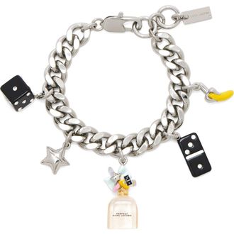 Marc Jacobs Perfect Charm Bracelet in Silver/Pink Multi at Nordstrom