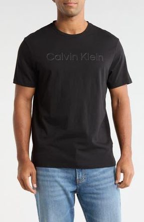 Calvin Klein Standard Logo Cotton Crewneck T-Shirt in Black at Nordstrom Rack, Size Xx-Large