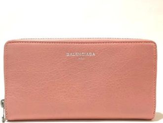 Balenciaga Pre-owned Wallets, female, Pink, Size: ONE SIZE Pre-owned Leather Wallet