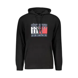 Tommy Hilfiger Hoodies & sweatvesten, Heren, Zwart, XL, Katoen, Zwarte Katoenen Heren Trui